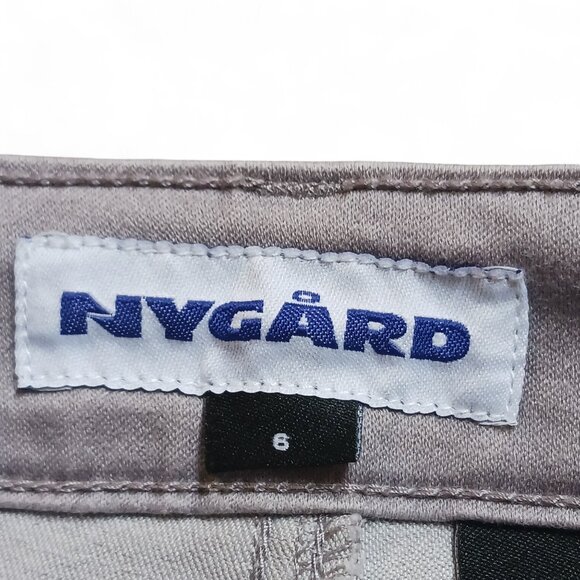 Nygard Light Gray Slim Ankle Pants | Size 6 | Stretch Pull-On Style - Picture 9 of 14